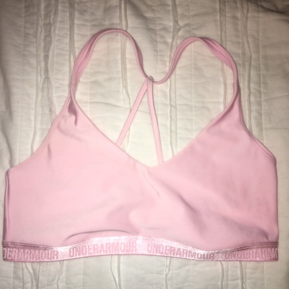 under armour pink sports bra